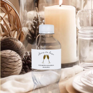 Rótulo De Garrafa De Vinho Saúde Para Amar Óculos De Champanhe