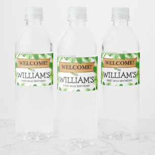 Rótulo De Garrafa De Vinho Selvagem Safári JUNGLE Aniversário