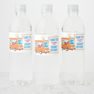 Rótulo De Garrafa De Vinho Sesame Street Cookie Monster Foodie Truck