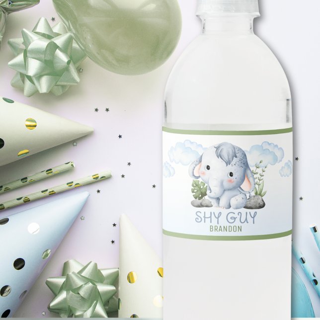 Rótulo De Garrafa De Vinho Shy Guy Water Bottle Labels (Criador carregado)