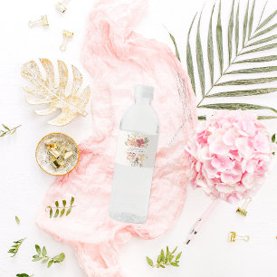 Rótulo De Garrafa De Vinho Simples Floral Doce 16 Aniversário