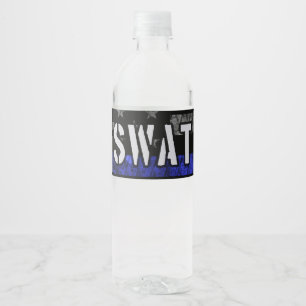 Rótulo De Garrafa De Vinho Sinalizador da Polícia SWAT, em apuros