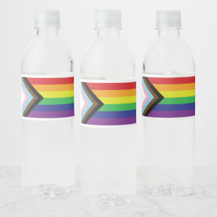 Rótulo De Garrafa De Vinho Sinalizador LGBTQIA Progressivo