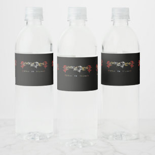Rótulo De Garrafa De Vinho Slither nas chamas