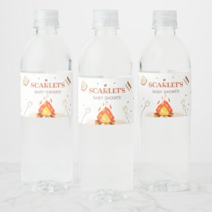 Rótulo De Garrafa De Vinho S'more Bonfire Chá de fraldas