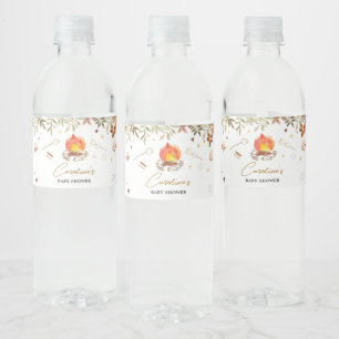 Rótulo De Garrafa De Vinho S'more Campfire Chá de fraldas