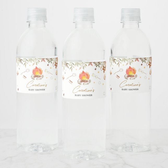 Rótulo De Garrafa De Vinho S'more Campfire Chá de fraldas (Garrafas)