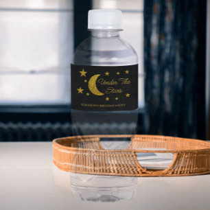 Rótulo De Garrafa De Vinho Sob o Aniversário das Estrelas