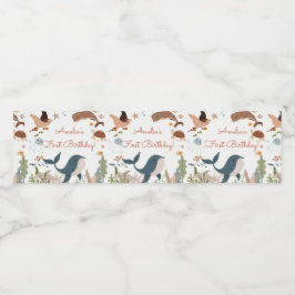 Rótulo De Garrafa De Vinho Sob o primeiro aniversario de vida do mar de tubar