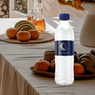 Rótulo De Garrafa De Vinho Sobre O Chá de fraldas Da Lua