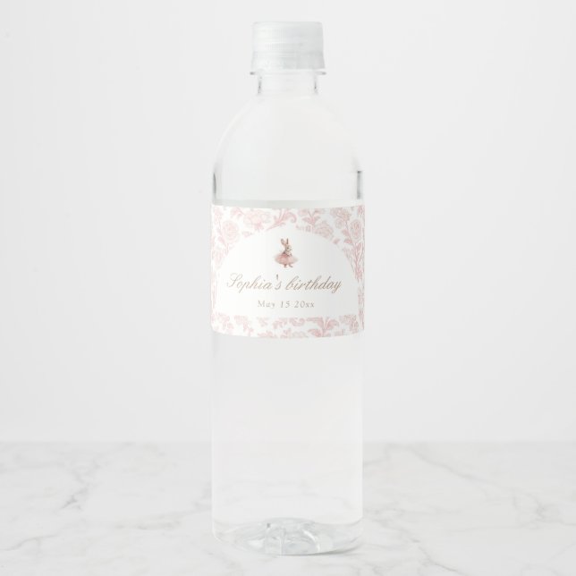 Rótulo De Garrafa De Vinho Some Bunny Birthday Water Bottle (Frente)