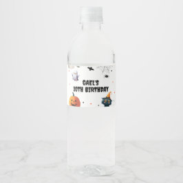 Rótulo De Garrafa De Vinho "Spooky Boo Halloween Ghost Aniversário Decor"