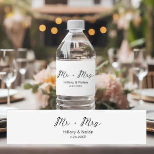 Rótulo De Garrafa De Vinho Sr. e Sra. Personalizada Casamento Favorito Bem-Vi
