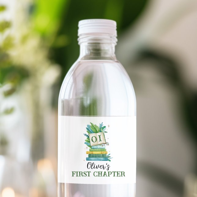 Rótulo De Garrafa De Vinho Storybook Primeiro Capítulo Aniversário (Criador carregado)