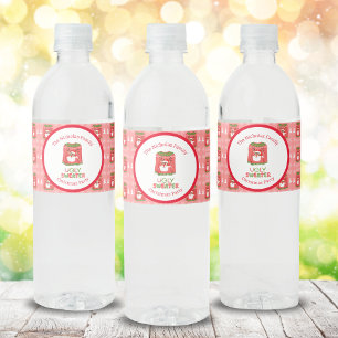 Rótulo De Garrafa De Vinho Suéter Feio Rena Feia Festa de Natal