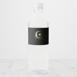 Rótulo De Garrafa De Vinho Sun Moon Vintage 90s Bruxa Whimsigoth