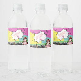 Rótulo De Garrafa De Vinho Super-herói Birthday