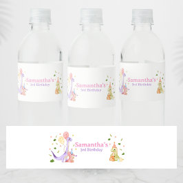 Rótulo De Garrafa De Vinho Three Rex Dinosaur Birthday