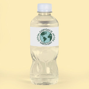 Rótulo De Garrafa De Vinho Todo Dia é Dia da Terra - Amante da Terra Verde Vi