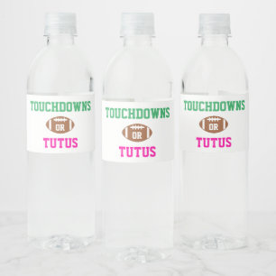 Rótulo De Garrafa De Vinho Touchdowns ou Revelação de Gênero de Tutus