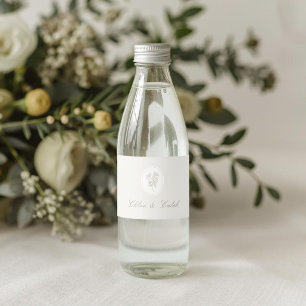 Rótulo De Garrafa De Vinho Toupe Leve Casamento Botânico Chic