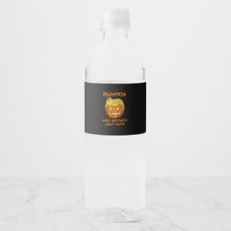 Rótulo De Garrafa De Vinho Trumpkin Faz Excelente De Halloween De Novo Jack O