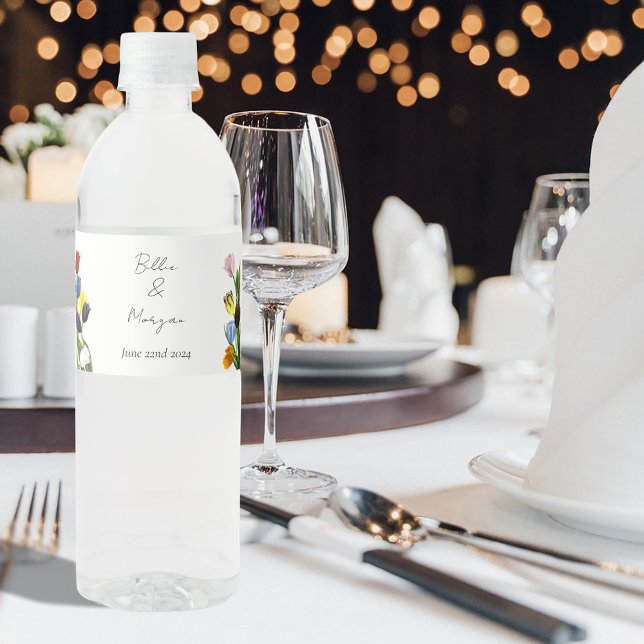 Rótulo De Garrafa De Vinho Tulipas LGBTQ mais Flor (Criador carregado)