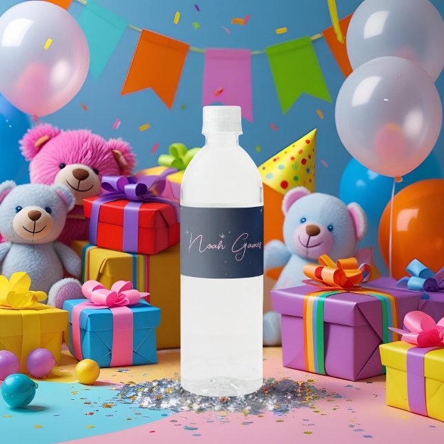 Rótulo De Garrafa De Vinho Twinkle Star Baby Boy Food Label (Criador carregado)