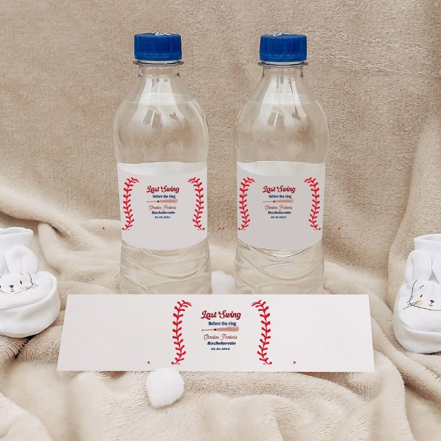 Rótulo De Garrafa De Vinho Último Balanço antes do Anel Beisebol Despedida de (Criador carregado)
