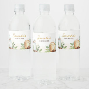 Rótulo De Garrafa De Vinho Um bebê está criando café