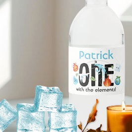 Rótulo De Garrafa De Vinho UM Com Elementos Primeiro Aniversário