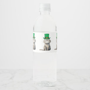 Rótulo De Garrafa De Vinho Um gato irlandês feliz