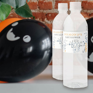 Rótulo De Garrafa De Vinho Um Pequeno Boo está Quase a Chegar Chá de Bebê