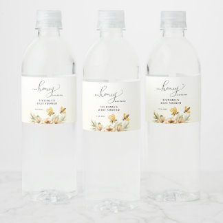 Rótulo De Garrafa De Vinho Um pequeno mel bee está a caminho Baby Shower