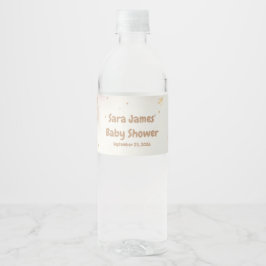 Rótulo De Garrafa De Vinho Ursinho de Pelúcia Pastel Champanhe Dourado Menina