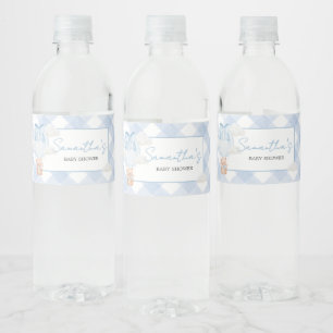 Rótulo De Garrafa De Vinho Urso Azul Mal Pode Esperar Chá de Bebê