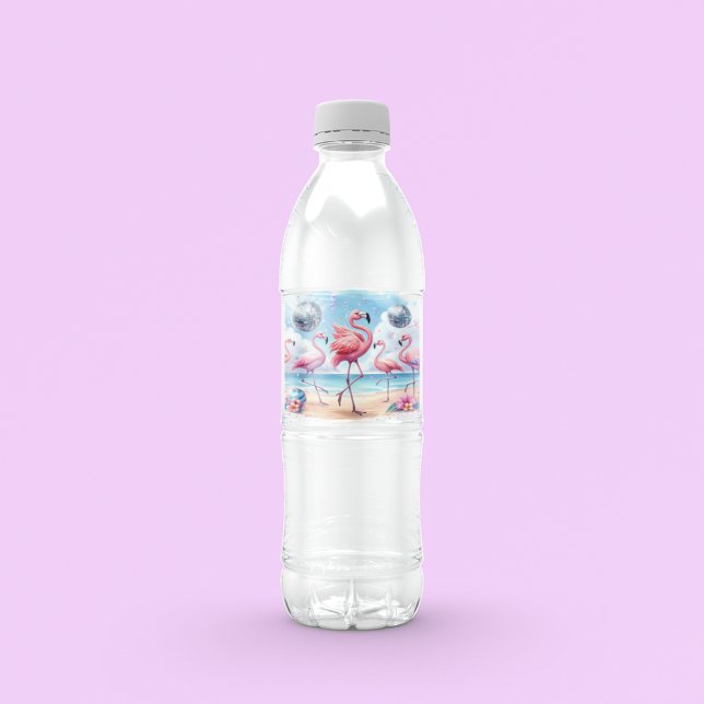 Rótulo De Garrafa De Vinho Vamos Flamenco! Birthday Beach Bash (Criador carregado)