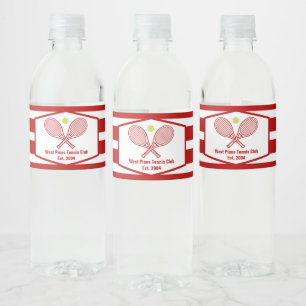 Rótulo De Garrafa De Vinho Vermelho do Clube de Tênis Personalizado