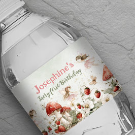 Rótulo De Garrafa De Vinho whimsical fairy first birthday