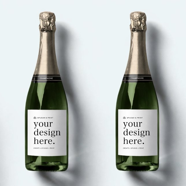 Rótulo de Garrafa Enviar Seu Design (Versatile bottle label wraps for business, weddings, special occasion events & more!)