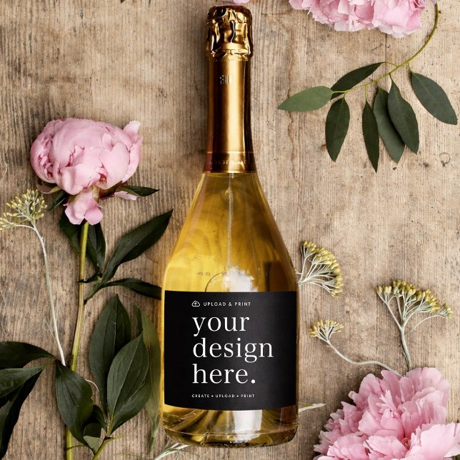Rótulo de Garrafa Enviar Seu Design (Versatile bottle label wraps template for business, events, weddings, special occasions & more!)