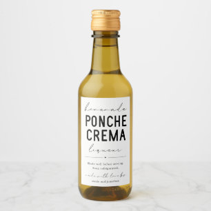 Rótulo de Garrafa Licorosa da Ponche Crema