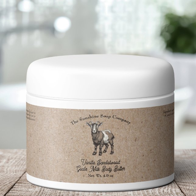 Rótulo de Jar de Cosméticos de Leite de Goat (Criador carregado)