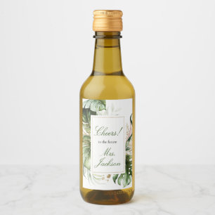 Rótulo de Mini Frasco de Vinho Verde Tropical