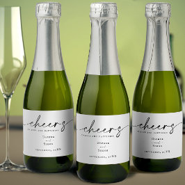 Rótulo de Mini Vinho Espumante ELLE - Script minim