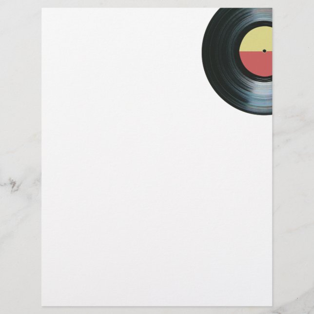 Rótulo de Música em Vinil Preto 2 Papel Timbrado (Frente)