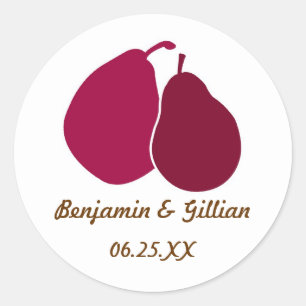 Rótulo de nome de etiqueta do vinho de pera tinto