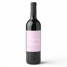 Rótulo de Presente de Garrafa de Vinho Amigos Para