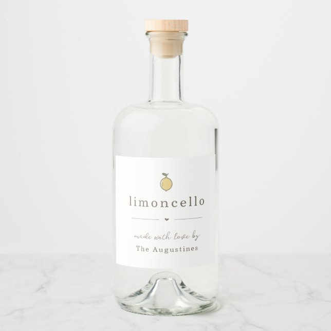 Rótulo de Presente de Limoncello Homemade Grande (Frente)