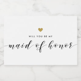 Rótulo de Presente de Madrinha de casamento Dourad